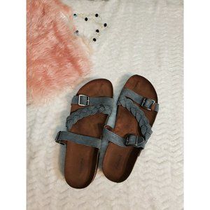 SONOMA waterscape sandals 8.5 blue slip on cork platform